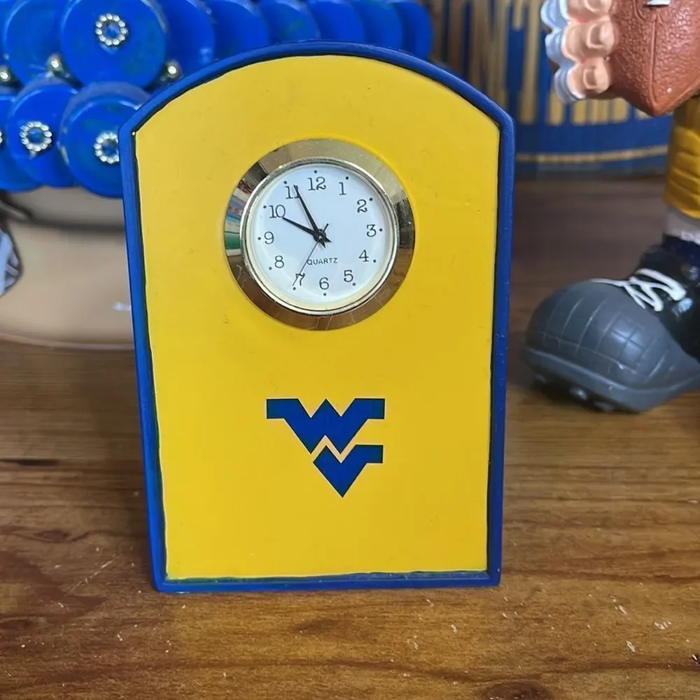 West Virginia Mountaineers Collectible‎ Items, Figurine Tree Sign and Clock